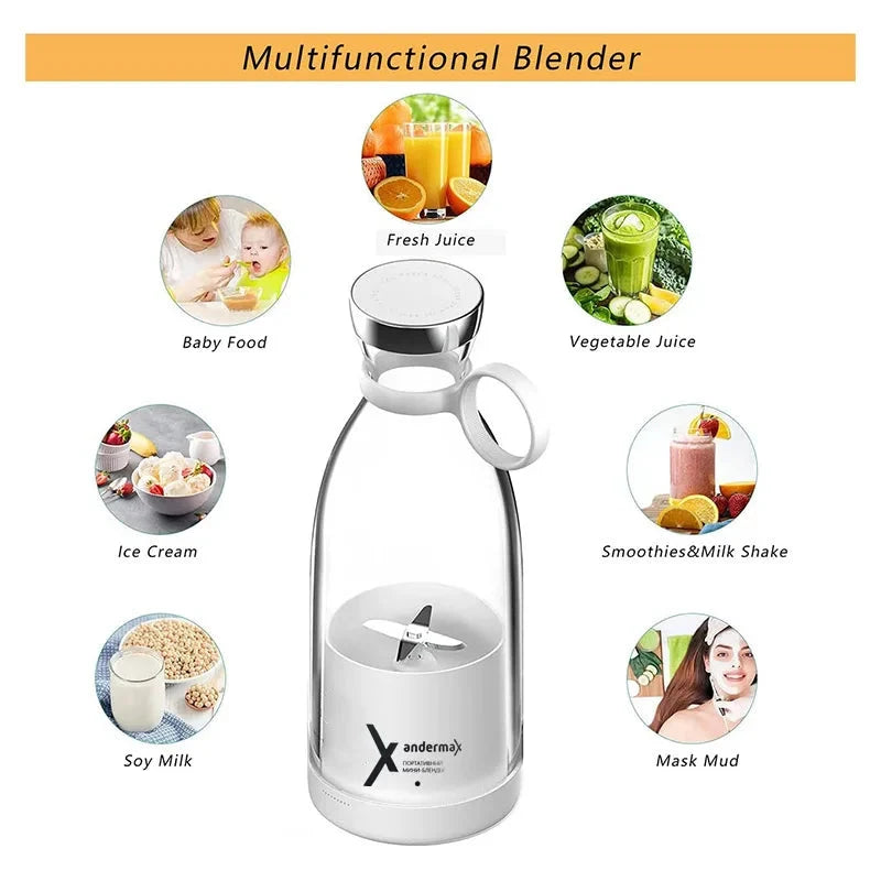 Mini Portable Blender Electric Juicer Fruit Mixers Fruit Extractors Smoothies Mixer Multifunctional Juice Maker Machine Blender